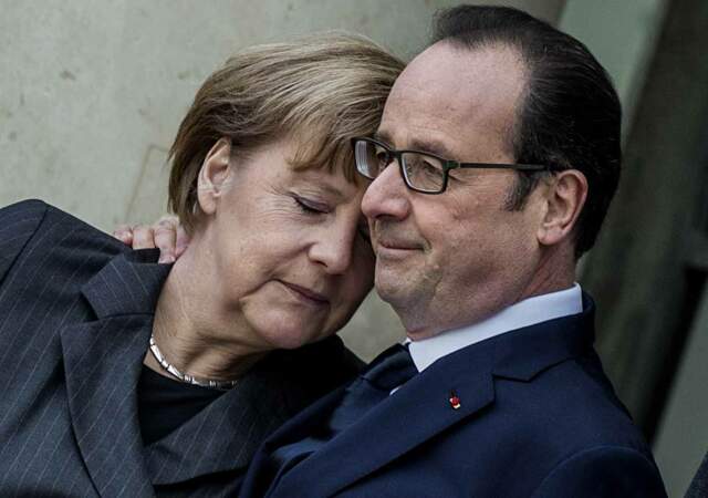 Merkel et Hollande face au terrorisme